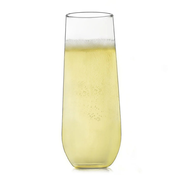 Libbey Stemless Champagne Flute Glasses, 8.5 ounce