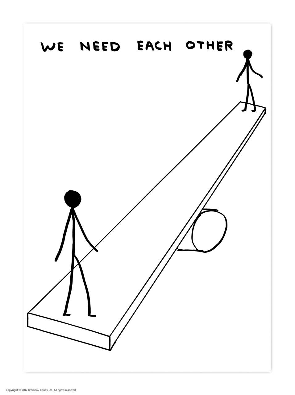 David Shrigley Postcard We Need Each Other